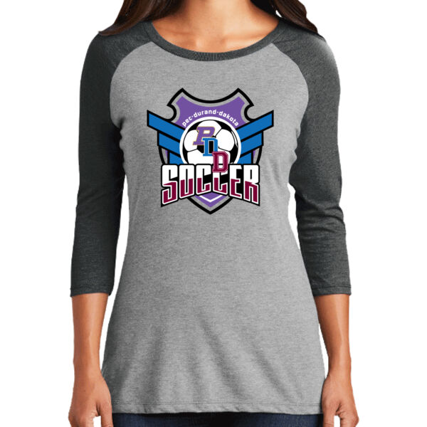 PDD Girls Soccer 2026 - Women's Perfect Tri ® 3/4 Sleeve Raglan Thumbnail